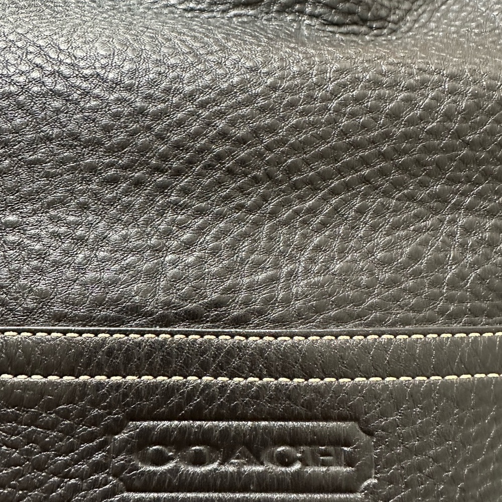 Coach Black Pebbled Leather Shoulder Bag - Picture 2 of 5